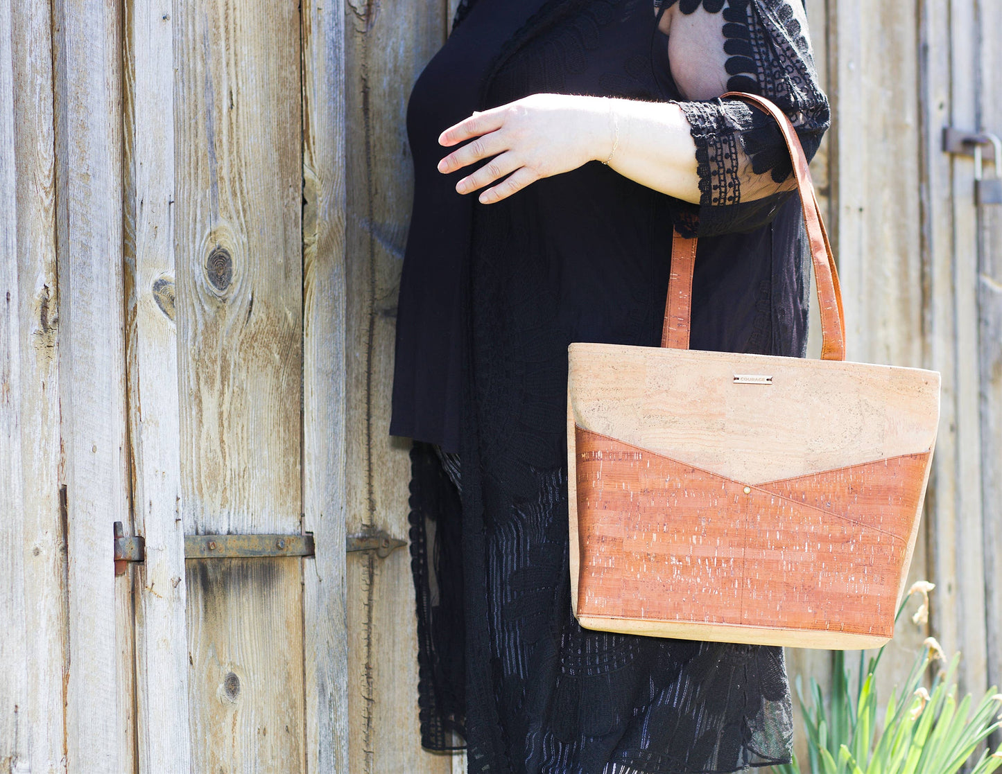 ADVOCATE zippered tote | SEPIA