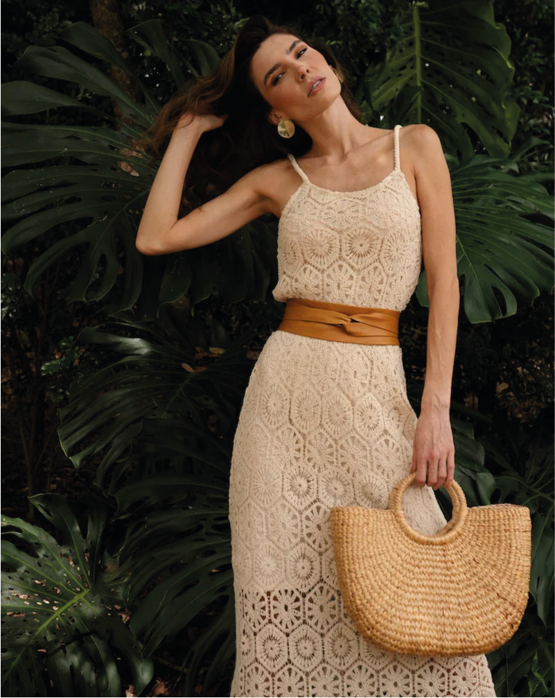 Leather Wrap Belt – Tan