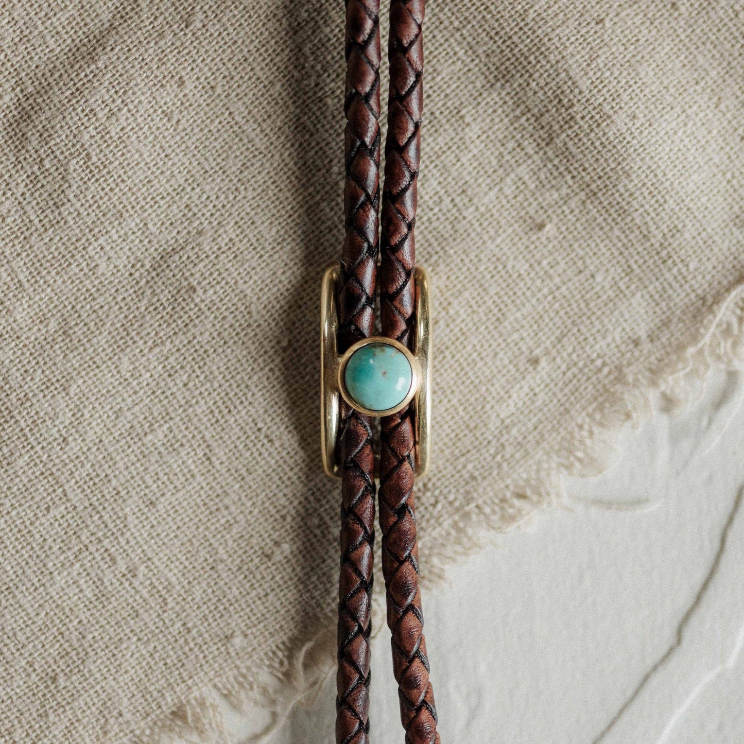 Shepherd Bolo Tie  |  Pearl or Turquoise