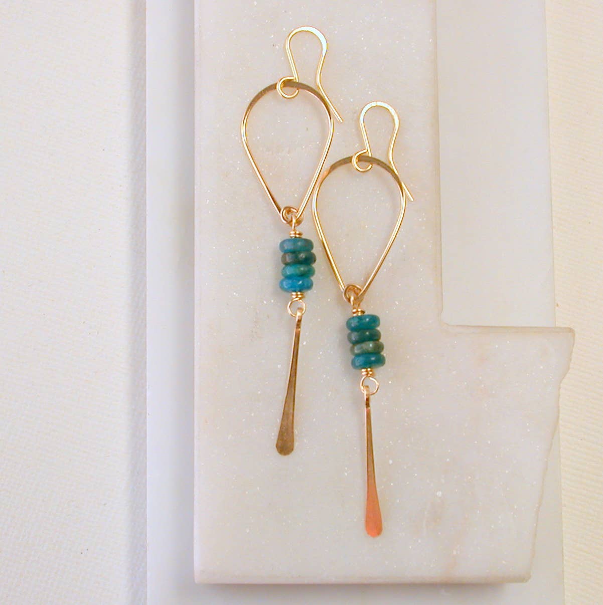 Apatite Teardrop Earrings