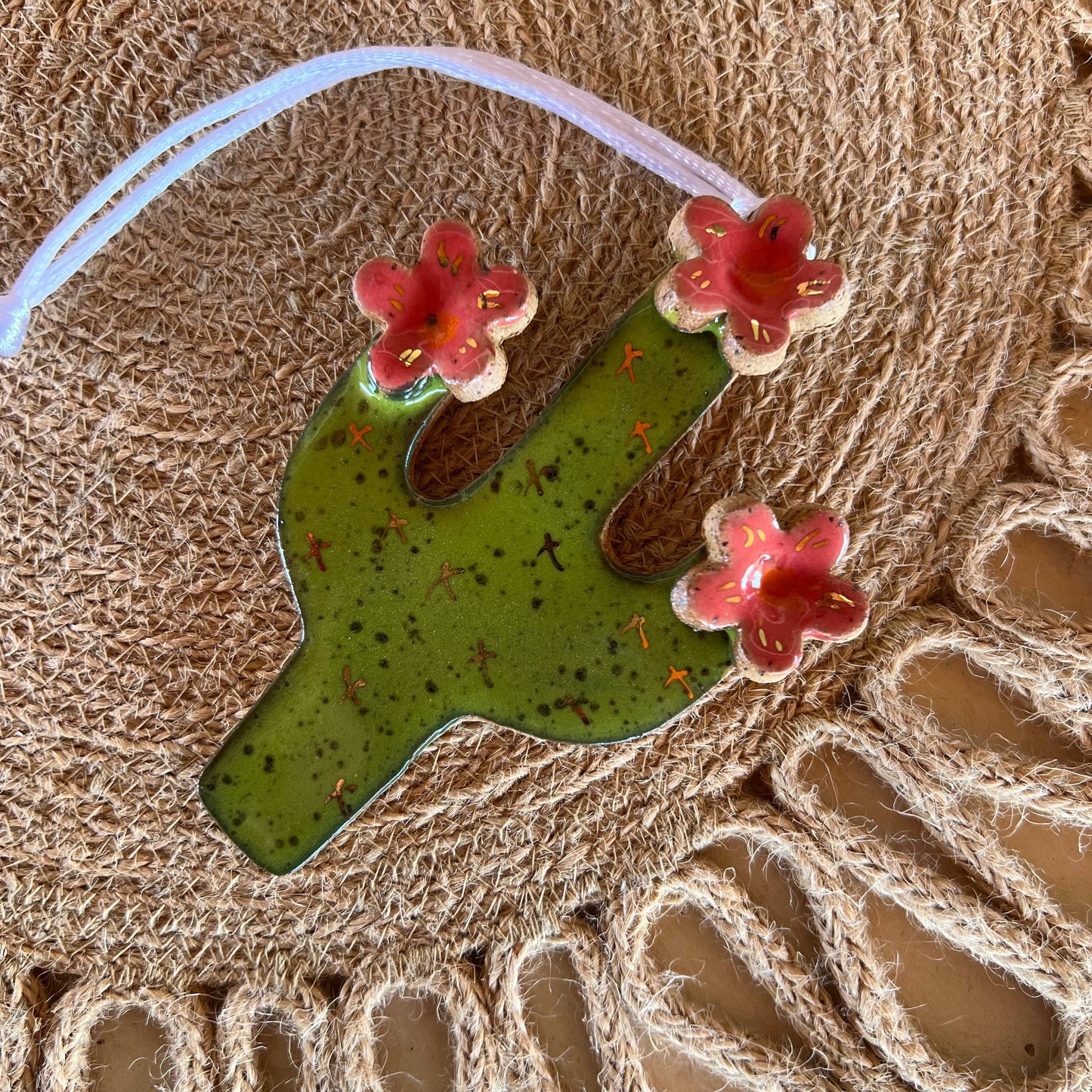 Saguaro Blossom Ceramic Ornaments