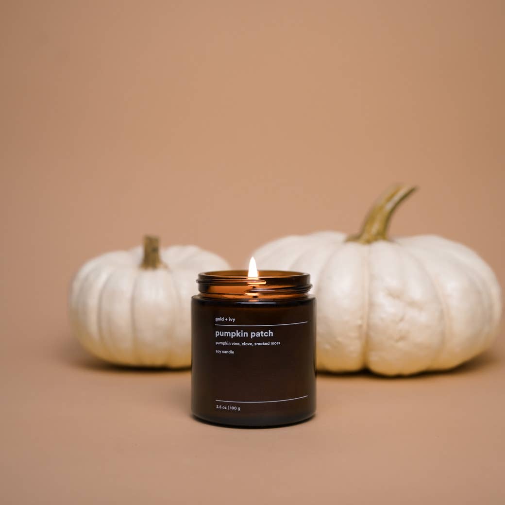 Pumpkin patch soy candle  |  pumpkin vine, clove, smoked moss