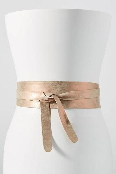 Leather Wrap Belt  |  Rose Shimmer