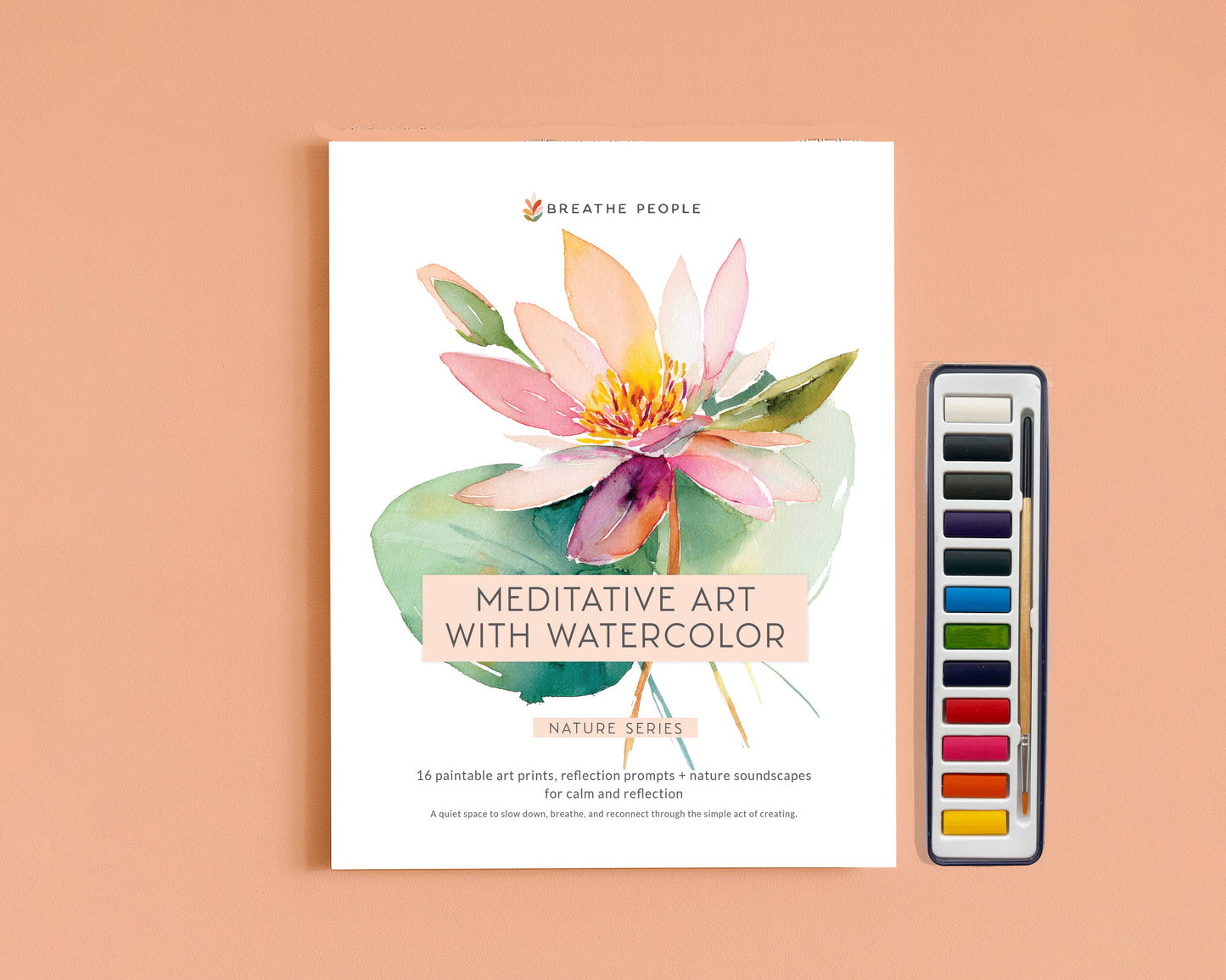 Watercolor Meditative Art Book, Guided Creative Ritual