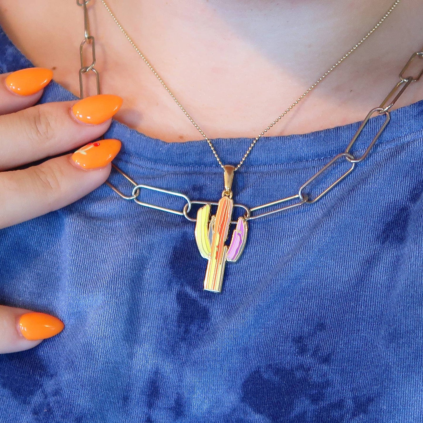 Technicolor Saguaro Necklace