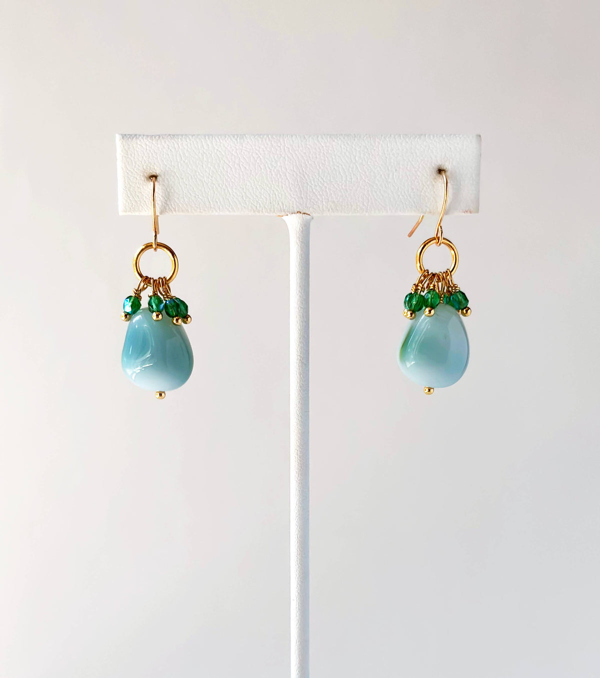 Vintage Glass Nugget Earrings