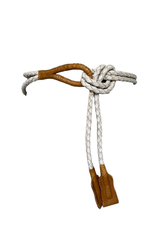 Iguazu Braided Belt – White