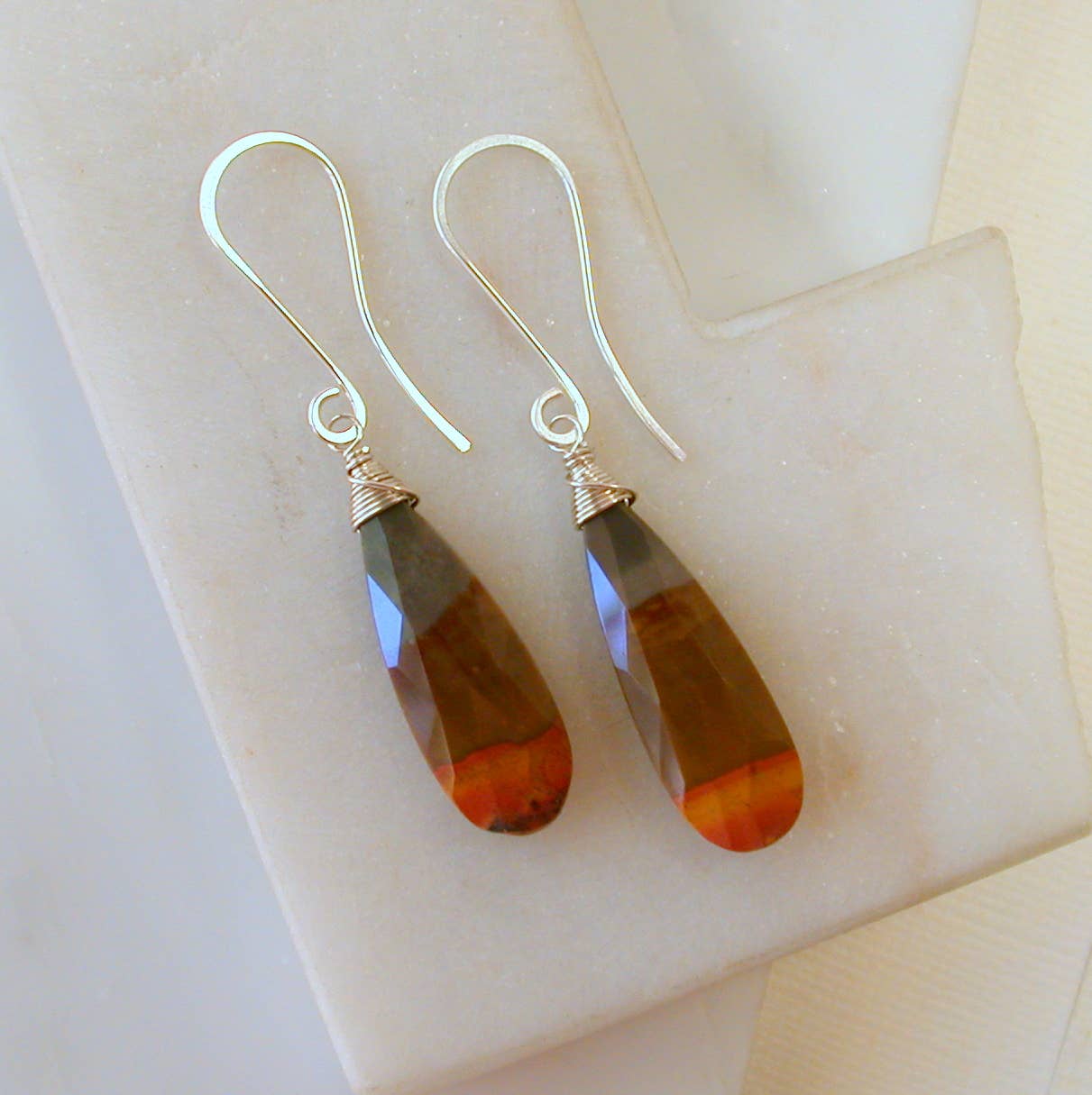 Desert Jasper Statement Earrings