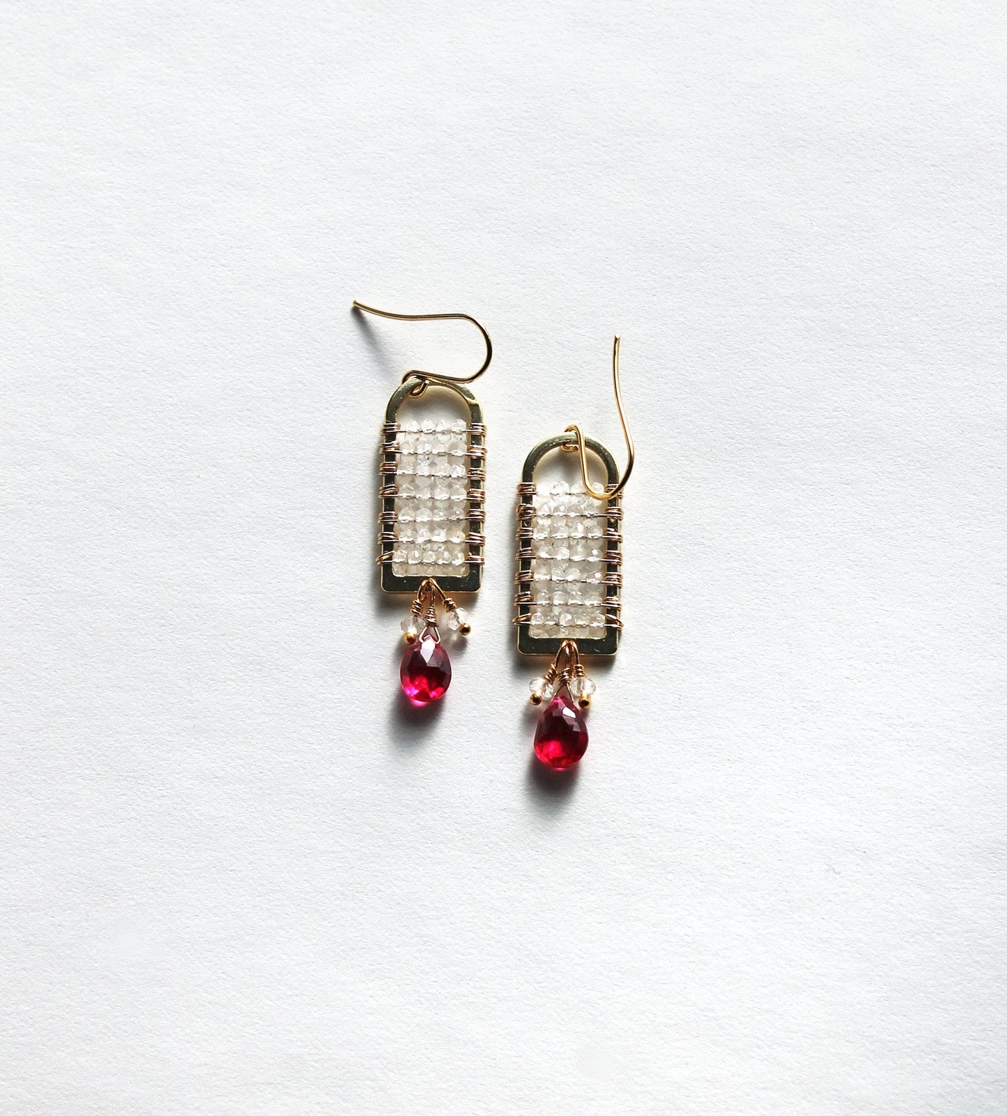 Hot Pink Quartz Earrings