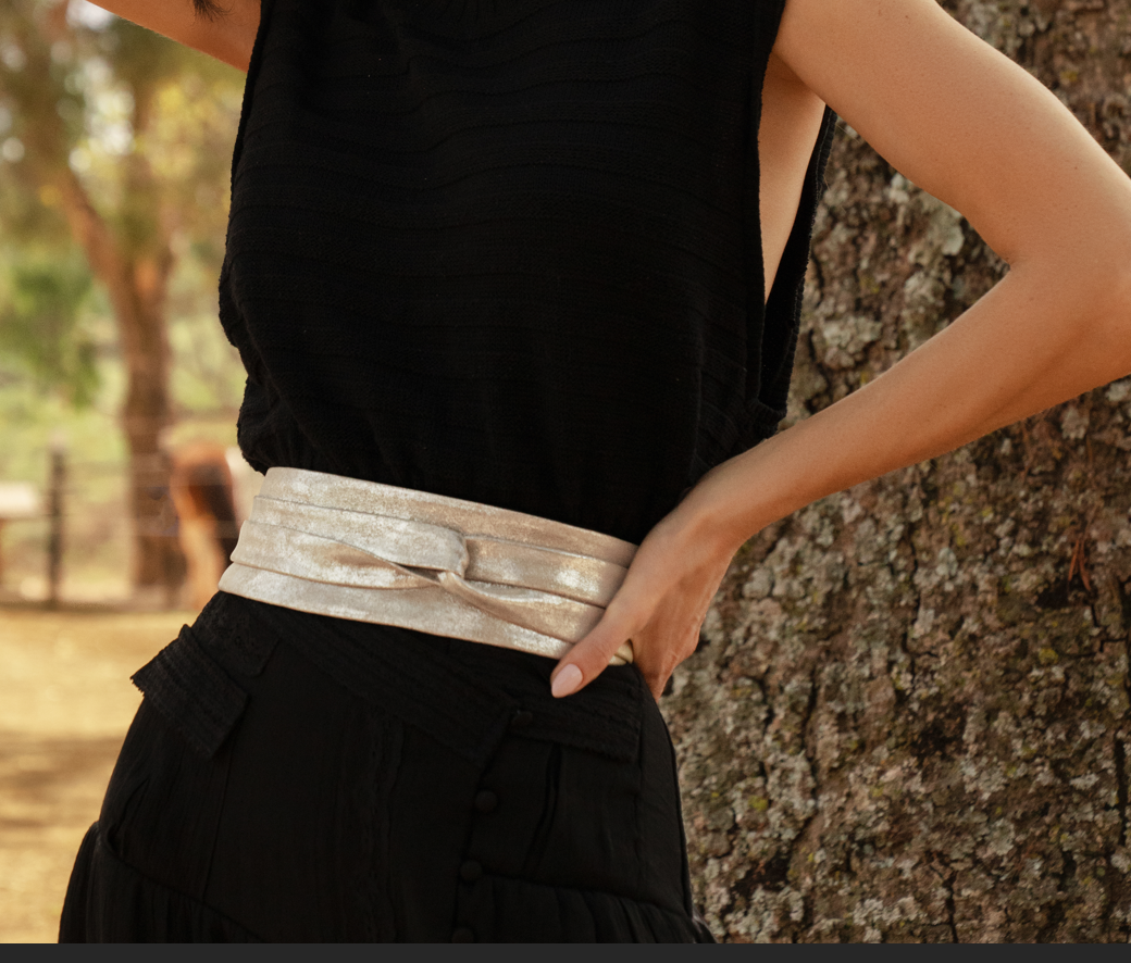 Wrap Belt – Silver Shimmer