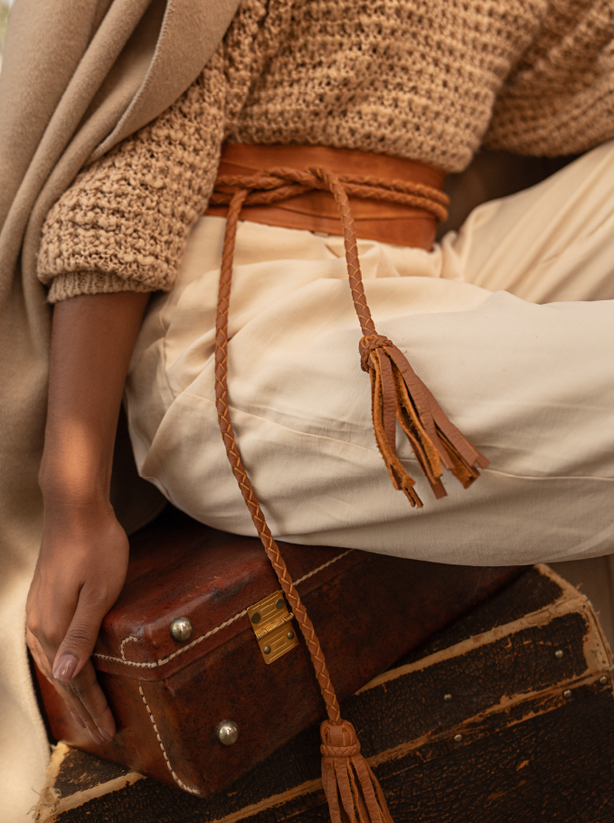 Lucky Wrap Belt - Cognac