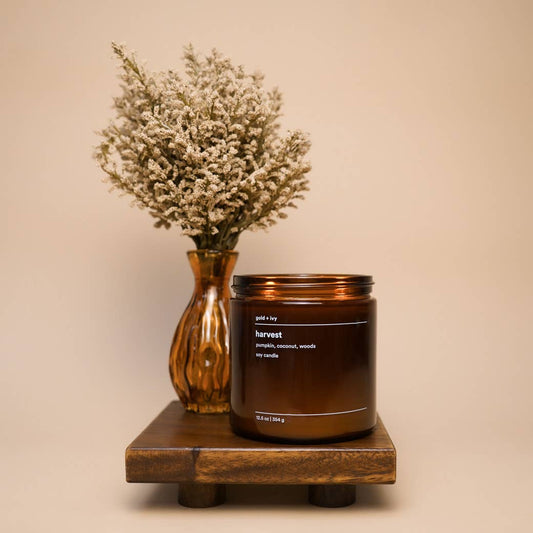Harvest soy candle  |  pumpkin, coconut, woods