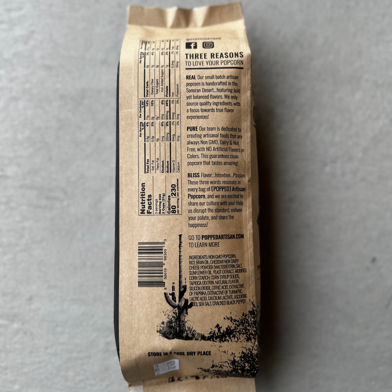 Popped Artisan Popcorn: Various Flavors