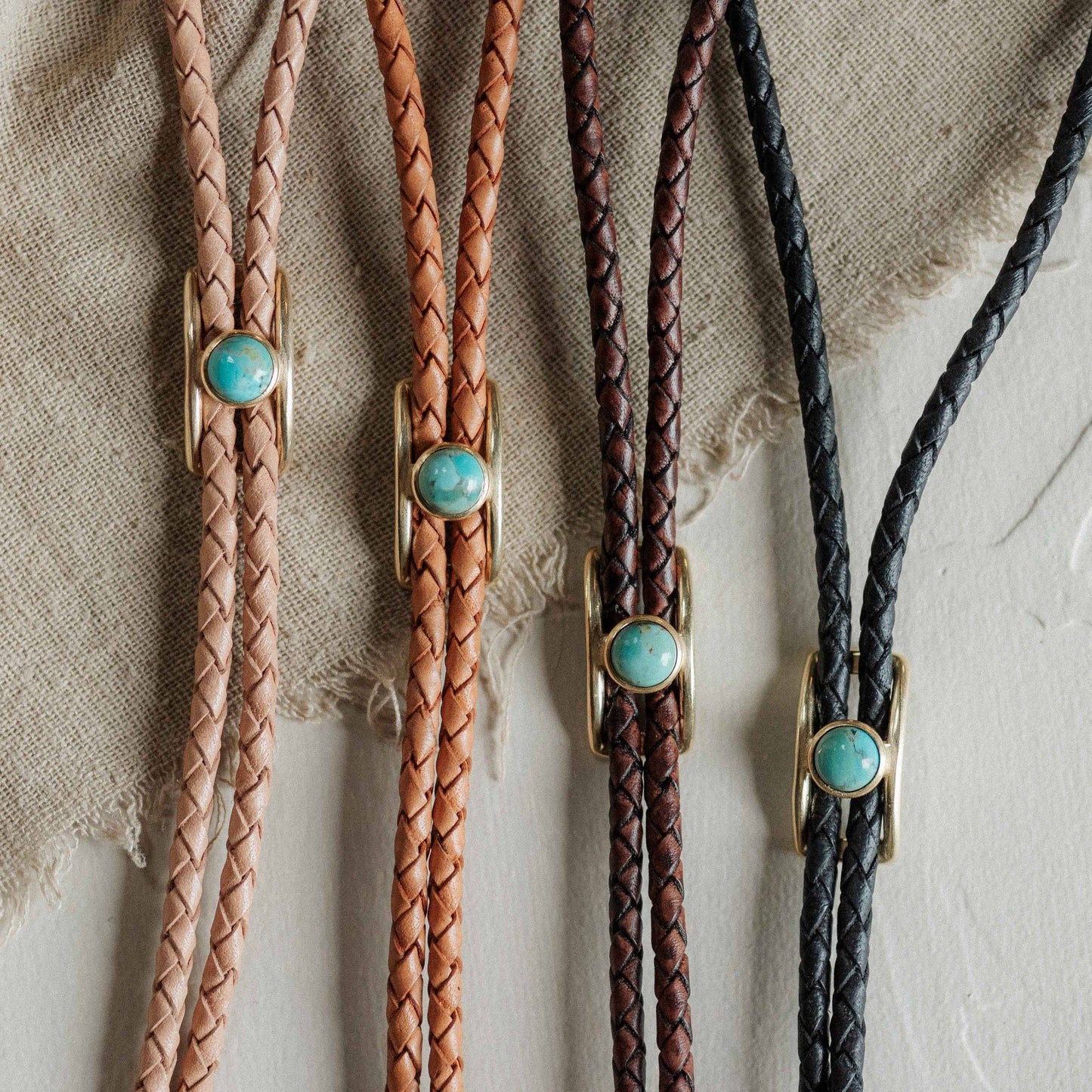 Shepherd Bolo Tie  |  Pearl or Turquoise