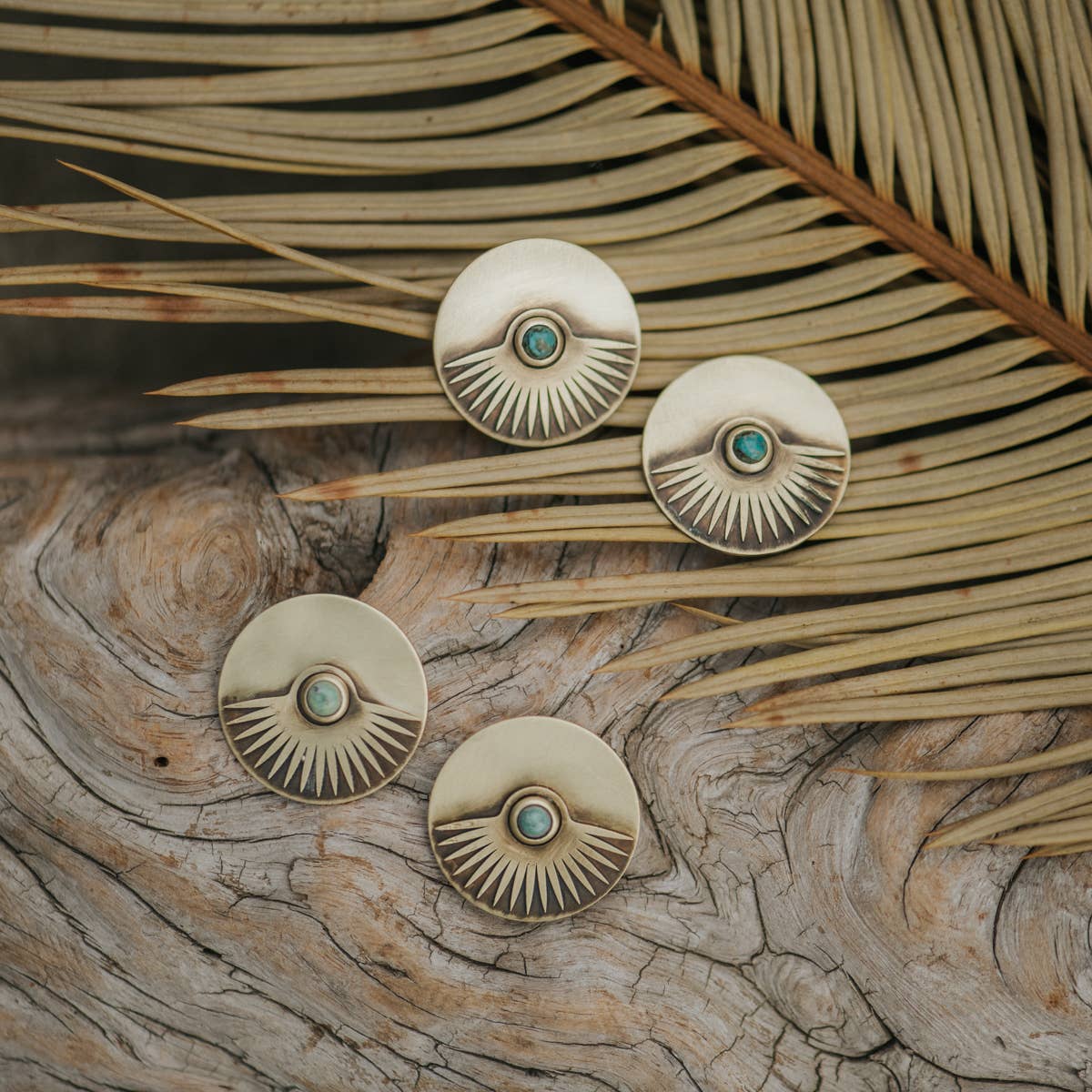 Yarrow Studs with Turquoise