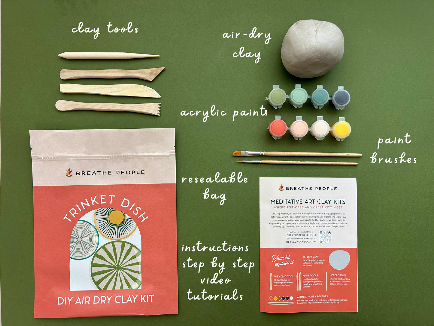 DIY Air Dry Clay Kit: Trinket Dish