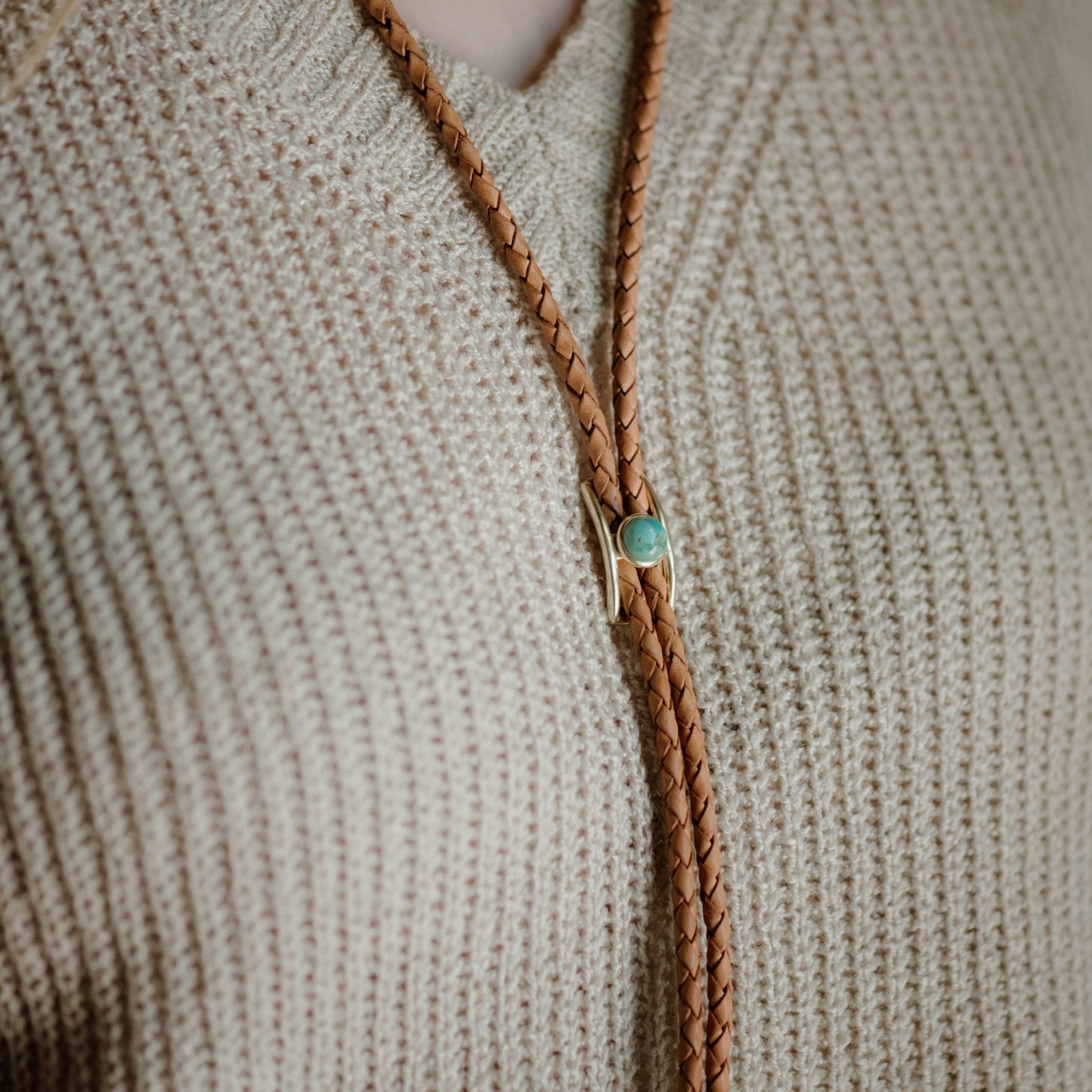 Shepherd Bolo Tie  |  Pearl or Turquoise