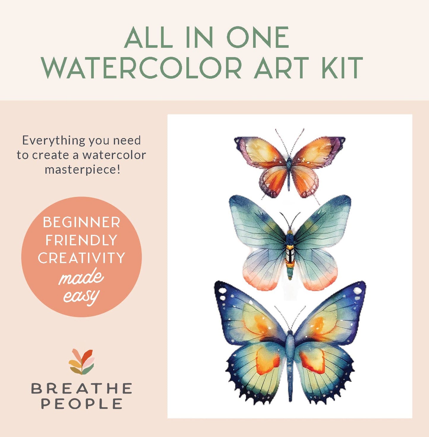 All-In-One Beginner Watercolor Paint Set - Various Designs