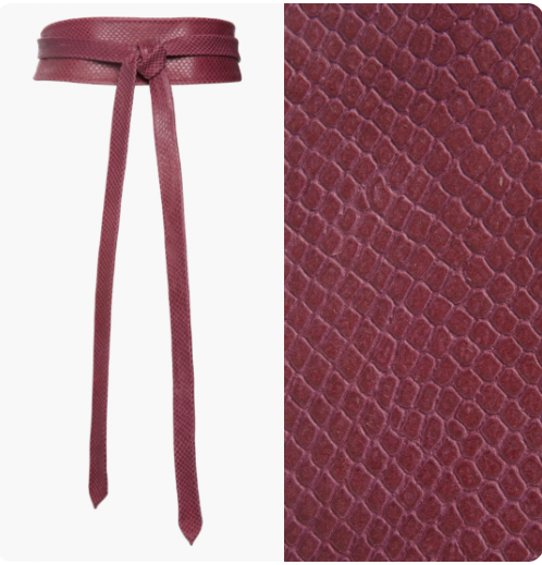Leather Wrap Belt  |  Orchid Python