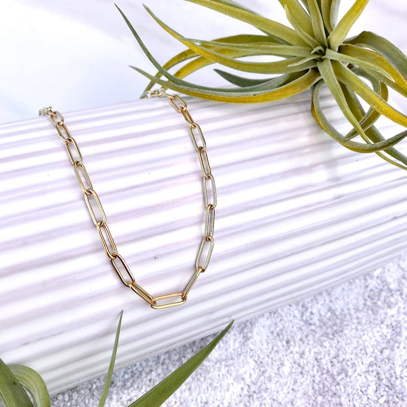 Gold Fill Paperclip Chain
