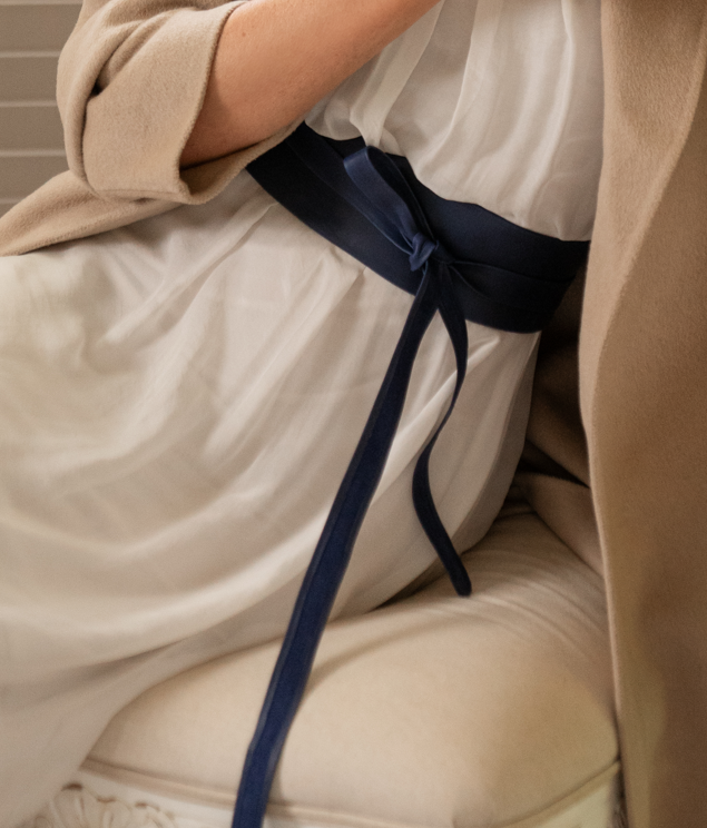 Leather Wrap Belt – Marine Blue