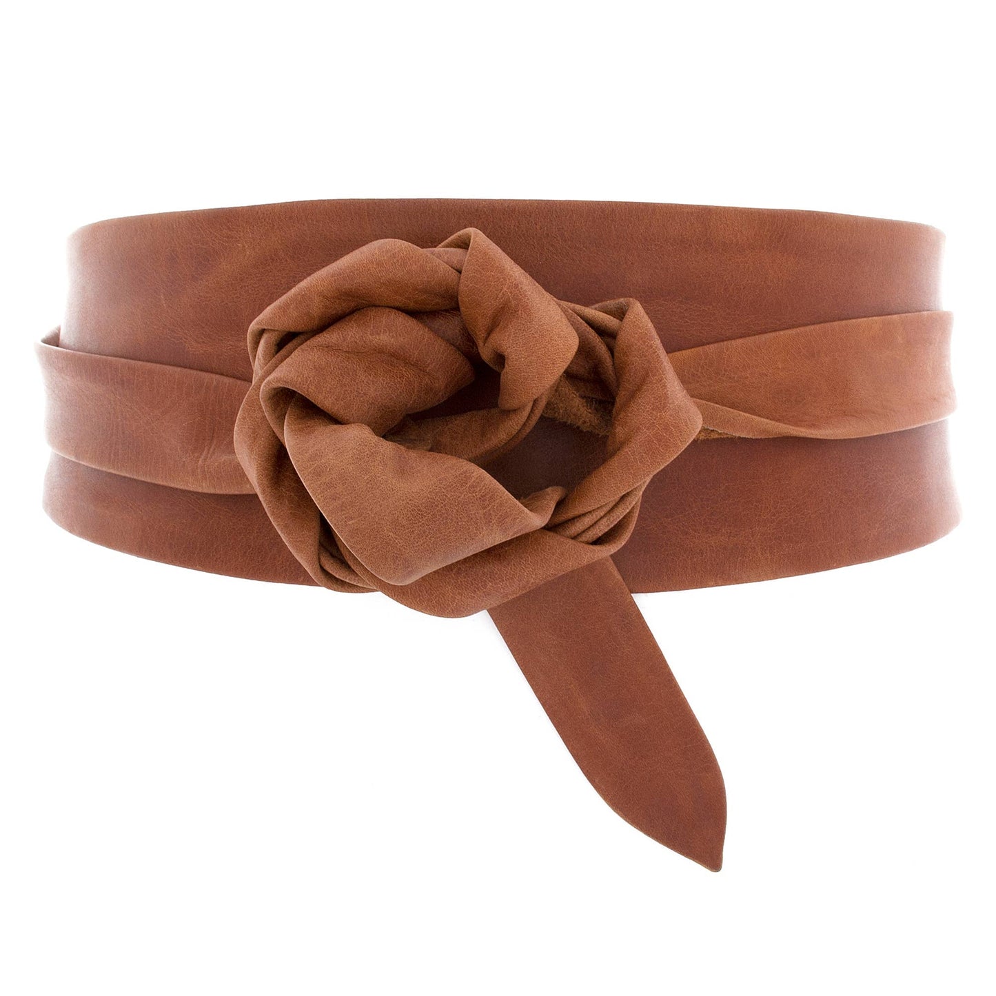 Leather Wrap Belt – Tan