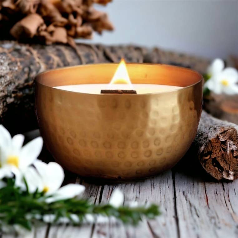 Neroli & Cedarwood -Solid Brass 14oz  Soy Candle