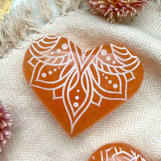 Mandala Etched Palm + Pocket Stones