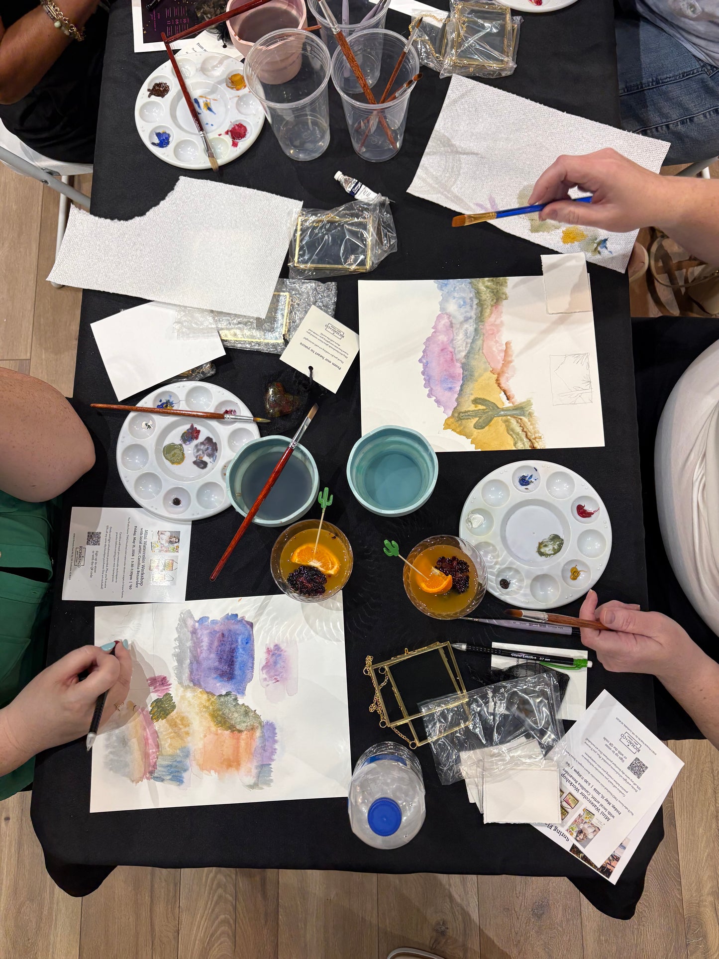 Watercolor Class - June 14 -  Mini Desertscapes with Carolina Benavidez