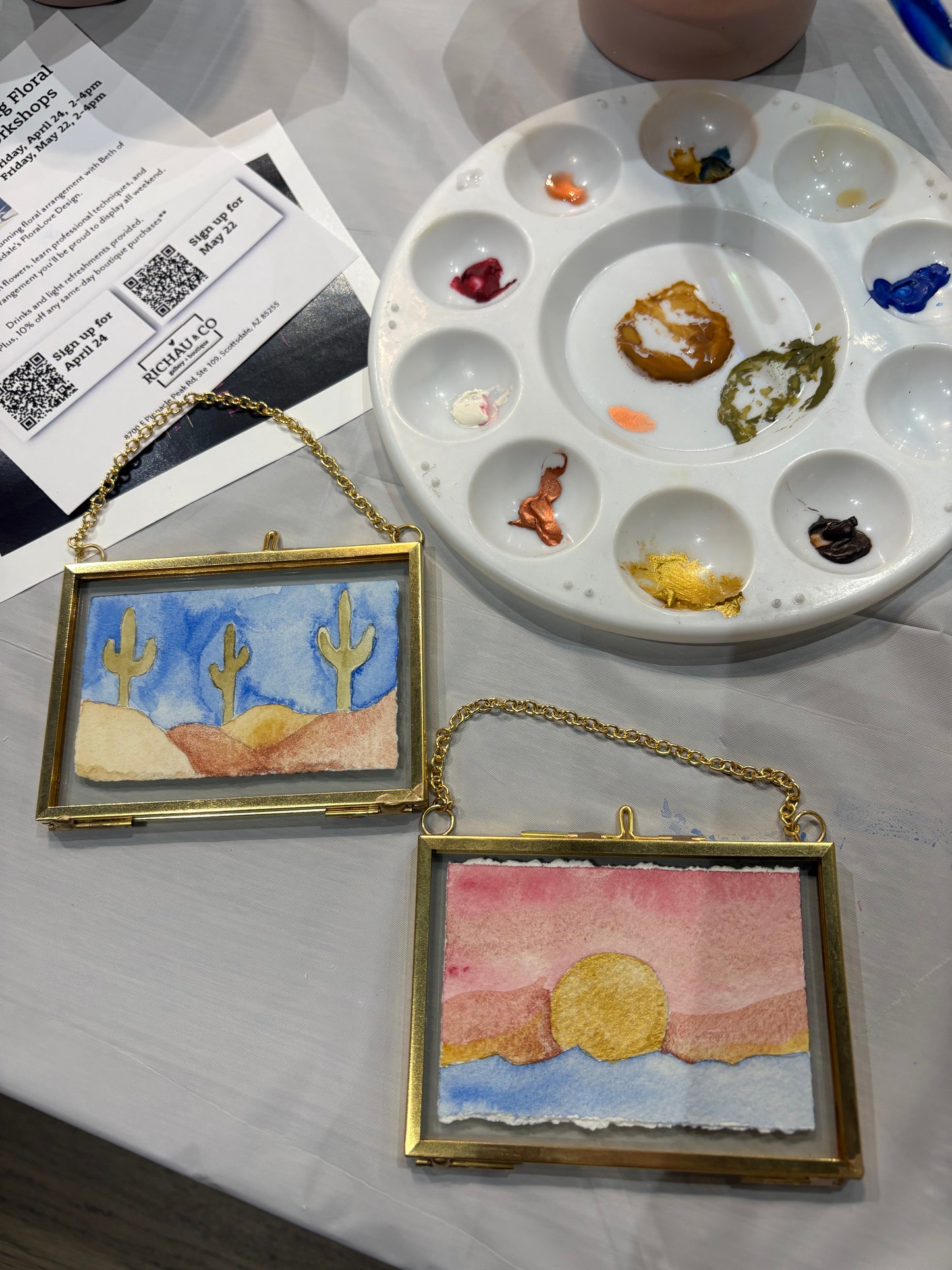 Watercolor Class - June 14 -  Mini Desertscapes with Carolina Benavidez