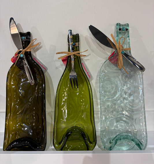 Glass Bottle Cheese Tray