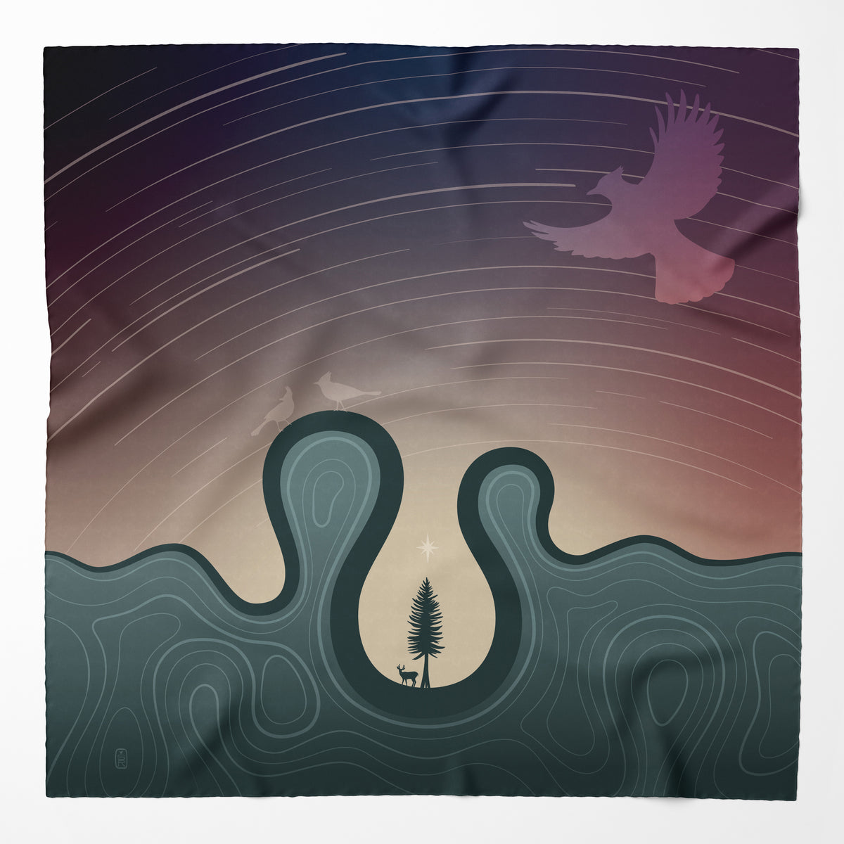 The North Rim Silk Scarf - Signature Collection