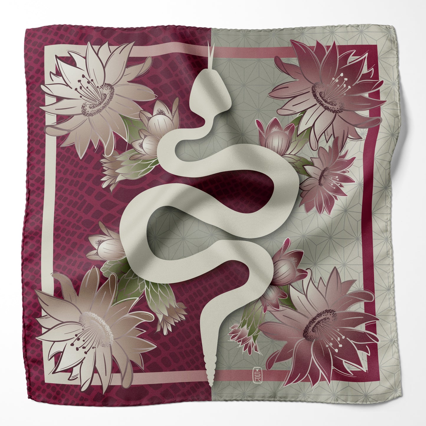 Men's Silk Pocket Square - Saguaro Blossom