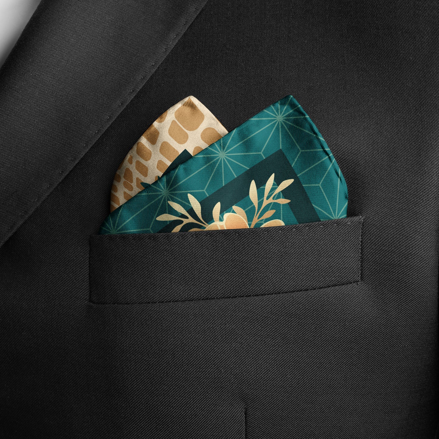 Men's Silk Pocket Square - Desert Poppy