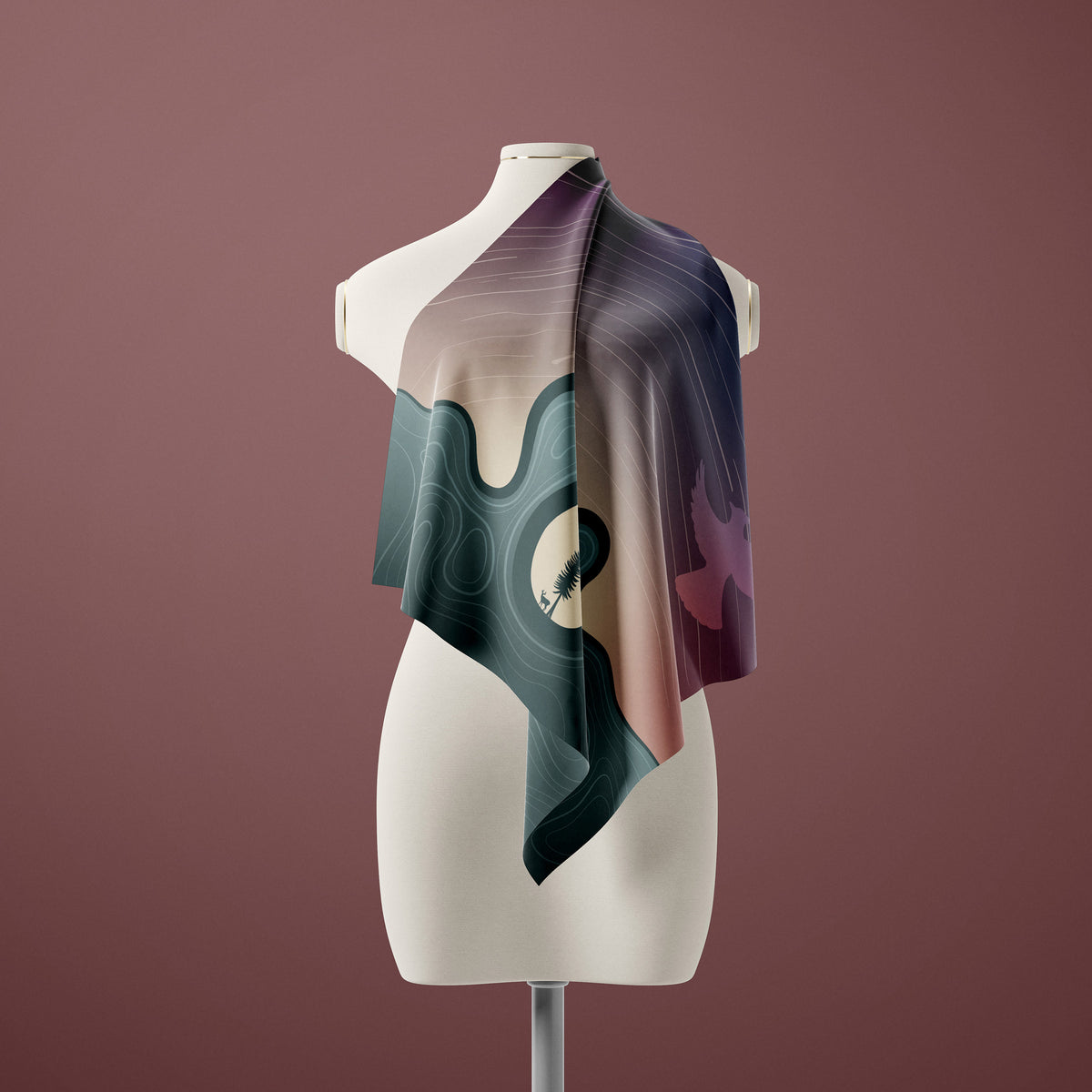 The North Rim Silk Scarf - Signature Collection