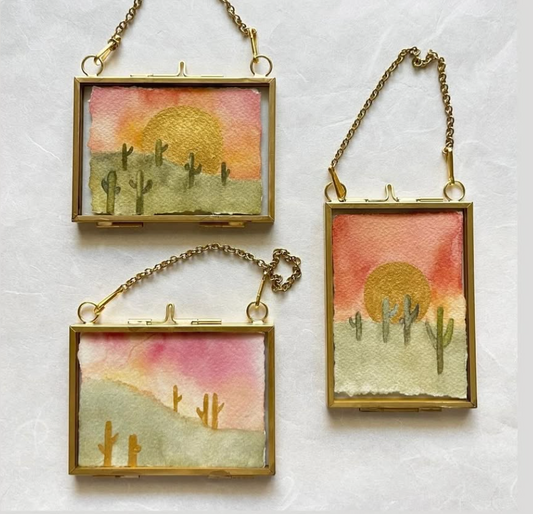 Watercolor Class - June 14 -  Mini Desertscapes with Carolina Benavidez