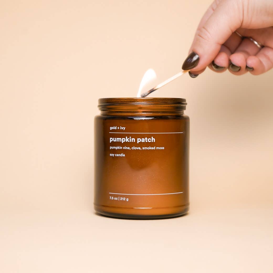Pumpkin patch soy candle  |  pumpkin vine, clove, smoked moss