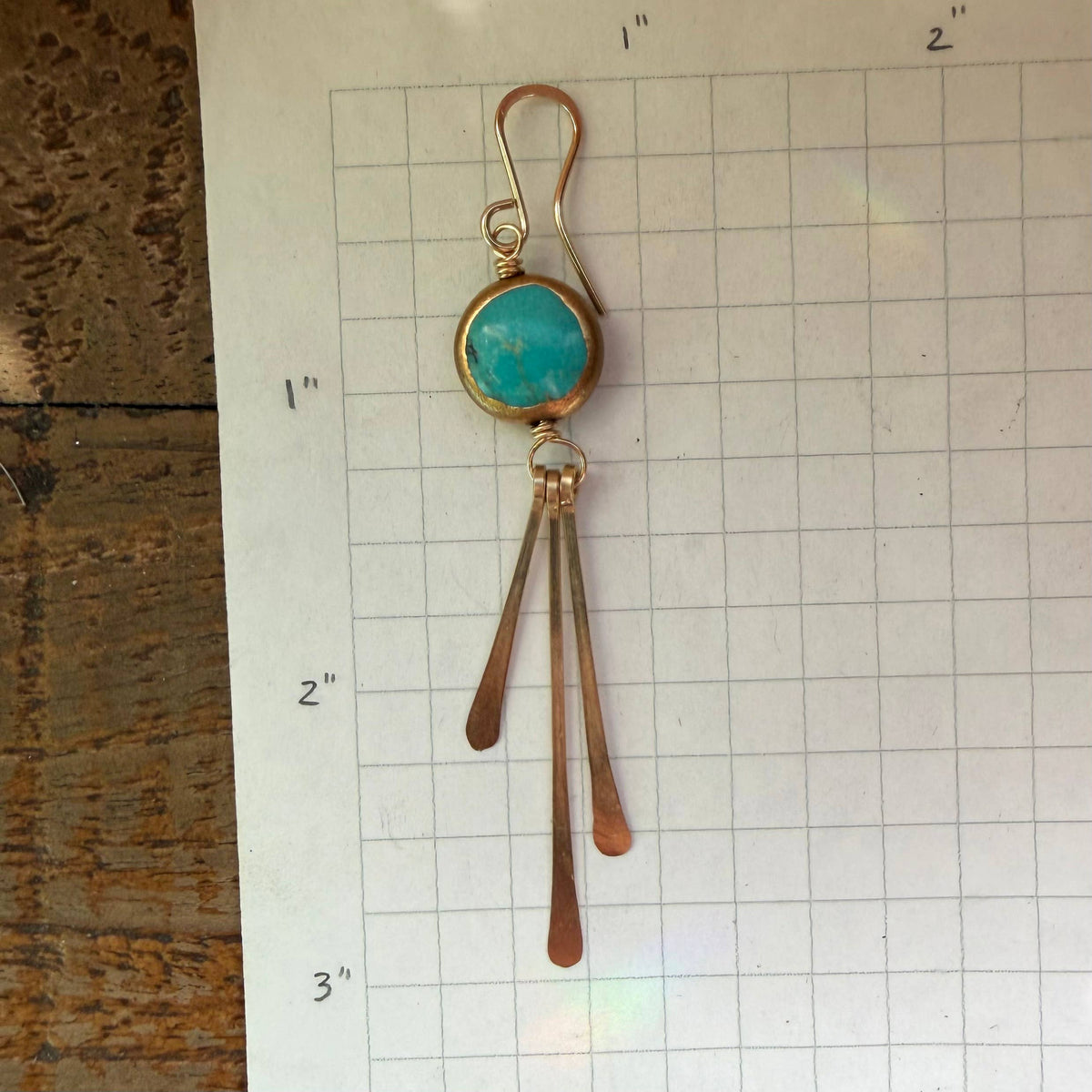 Turquoise Coin Fringe Earrings
