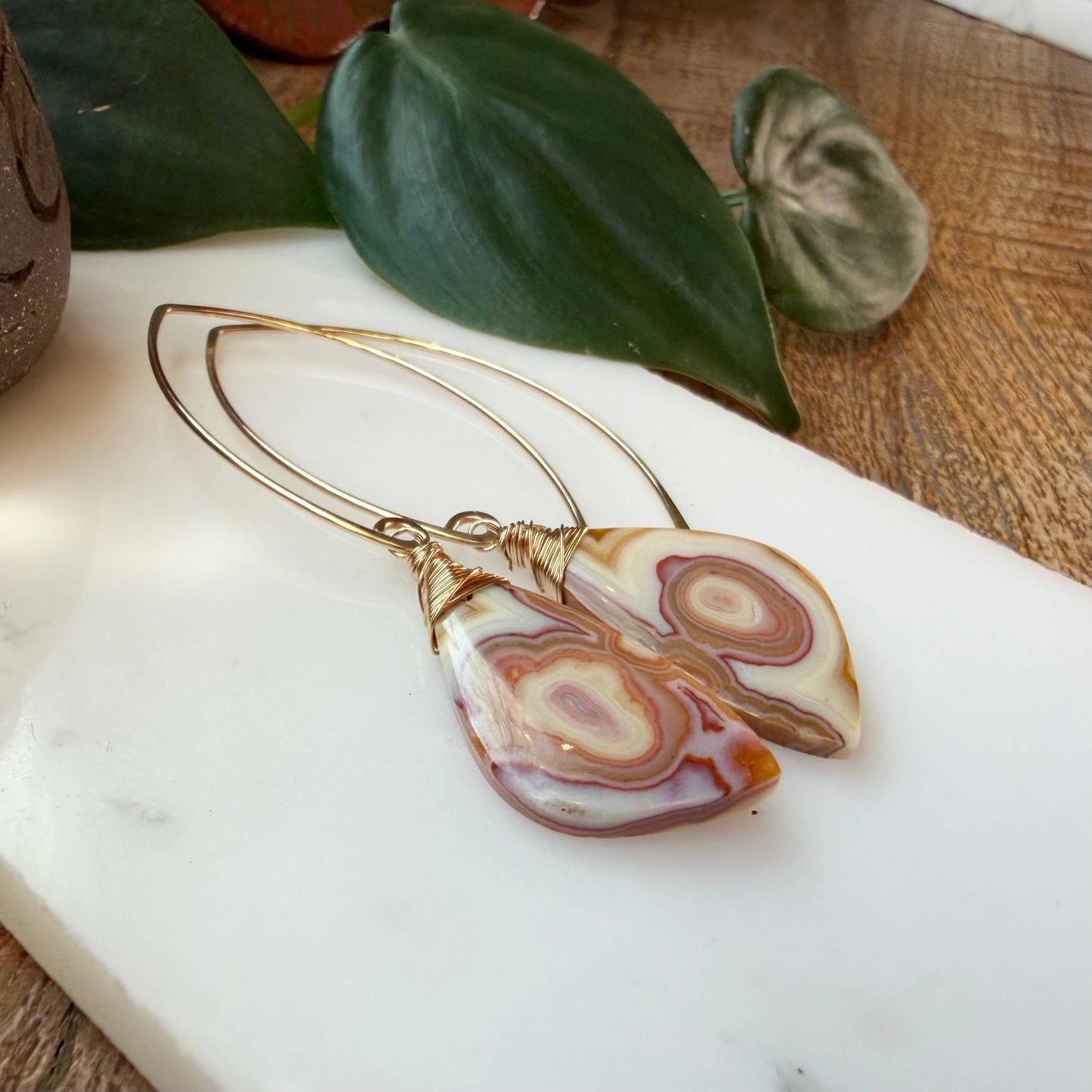 One of a Kind: Crazy Lace Agate Statement Earrings