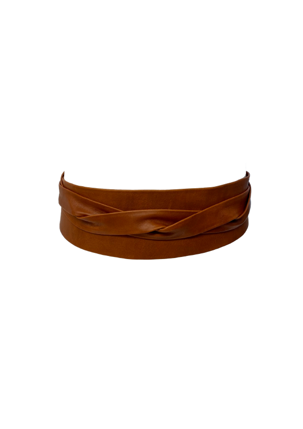 Leather Wrap Belt - Whiskey