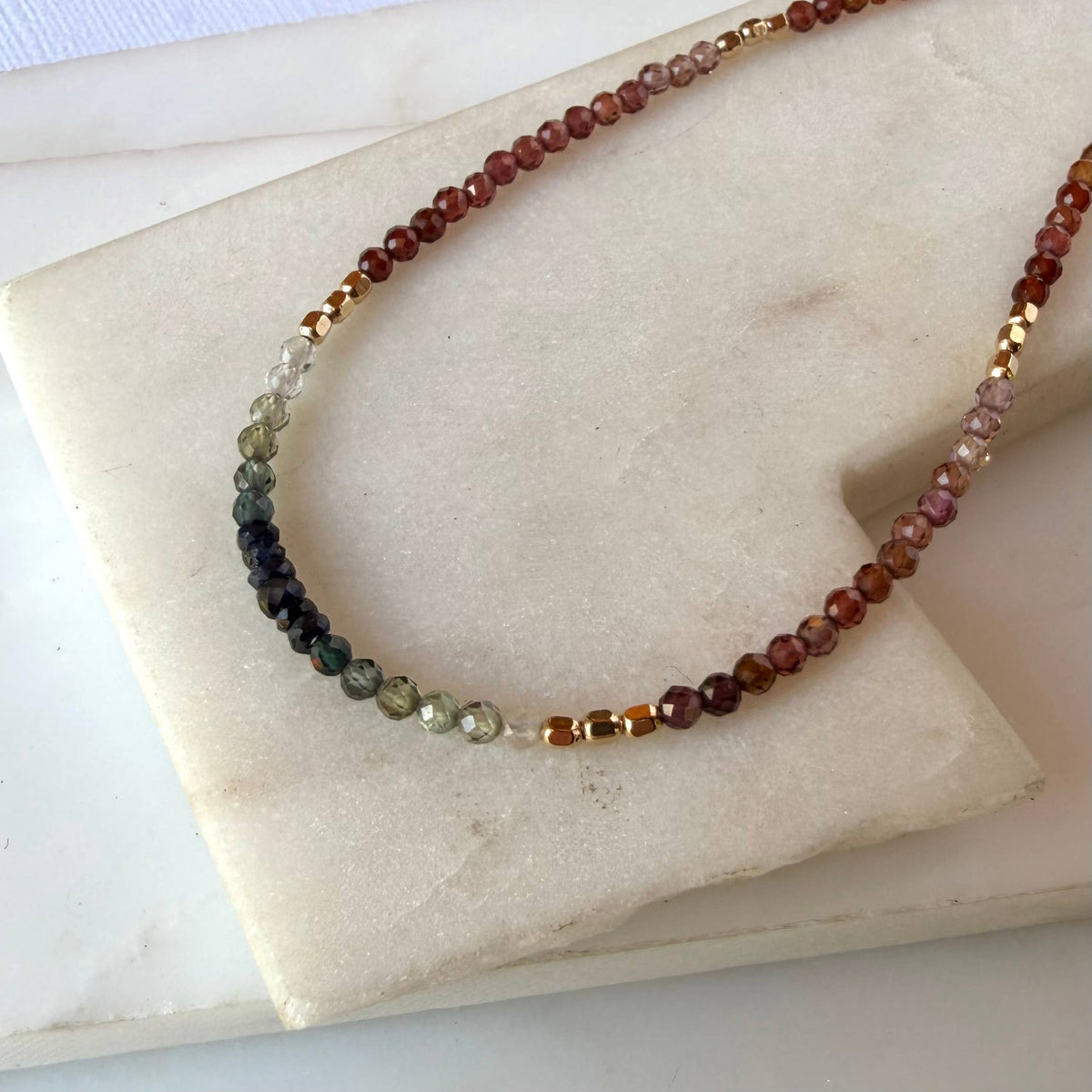 Tunduru Sapphire Beaded Gemstone Necklace