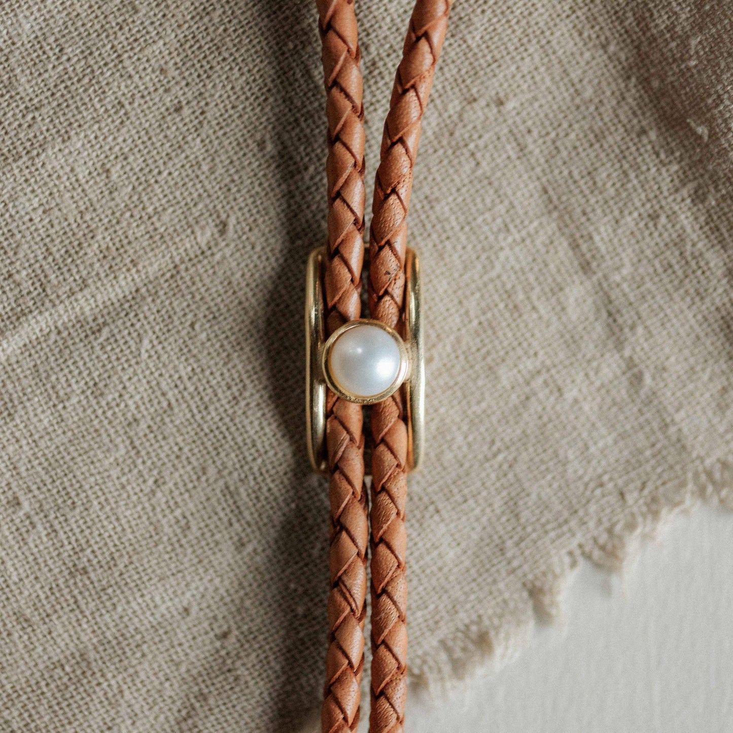 Shepherd Bolo Tie  |  Pearl or Turquoise