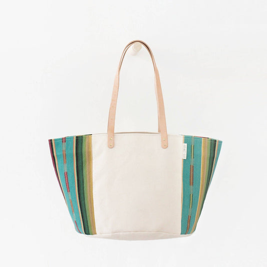 Canvas + Leather Oversized Bucket Tote