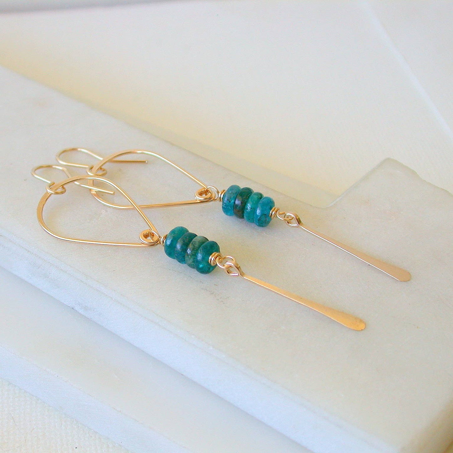Apatite Teardrop Earrings