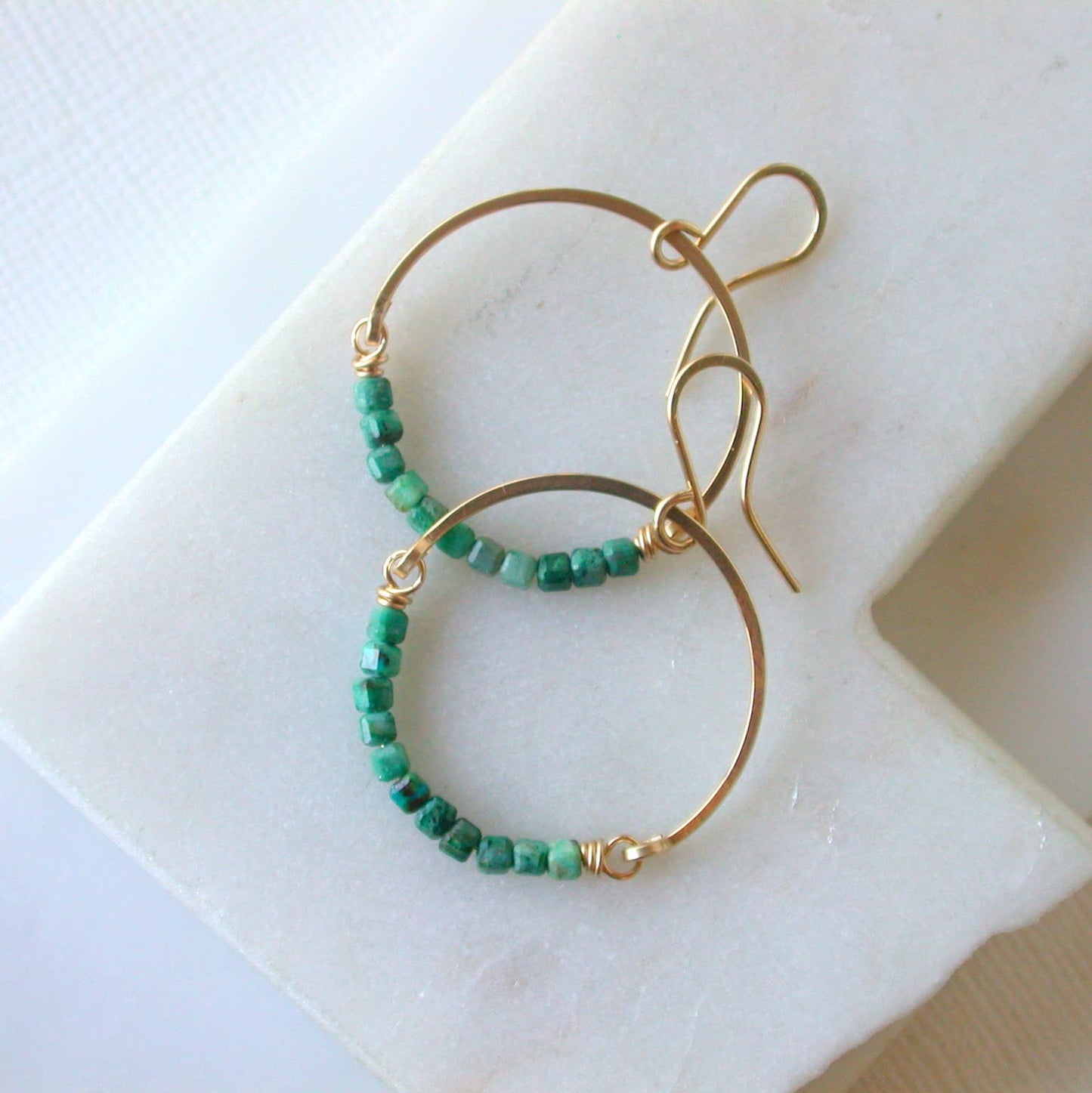 Turquoise Round Hoop Earrings