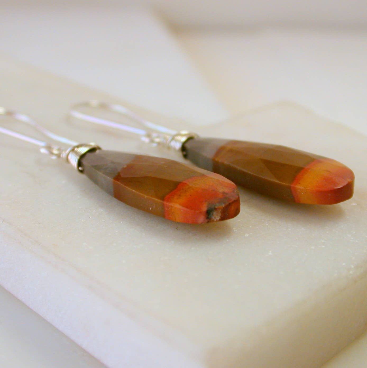 Desert Jasper Statement Earrings