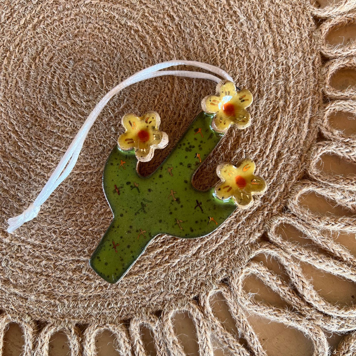 Saguaro Blossom Ceramic Ornaments
