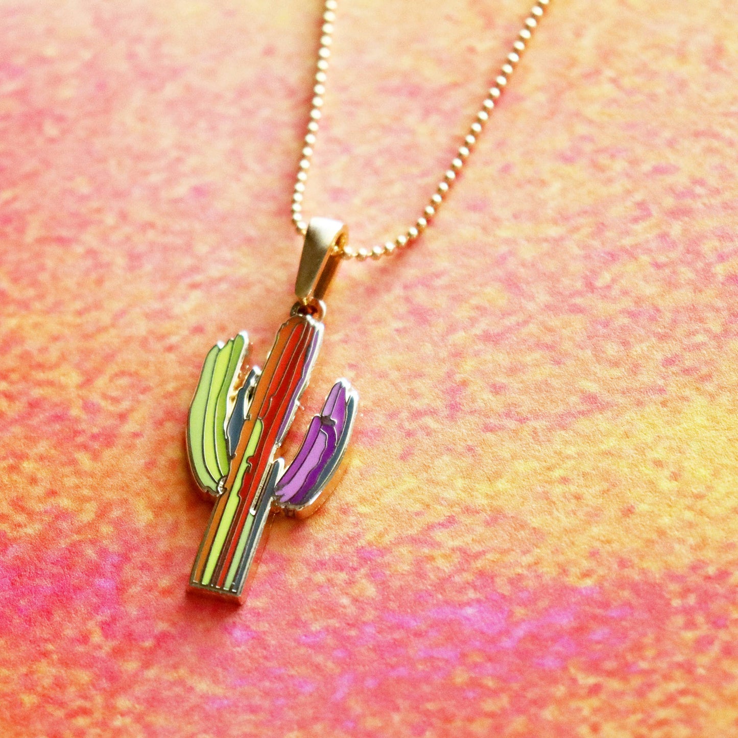 Technicolor Saguaro Necklace