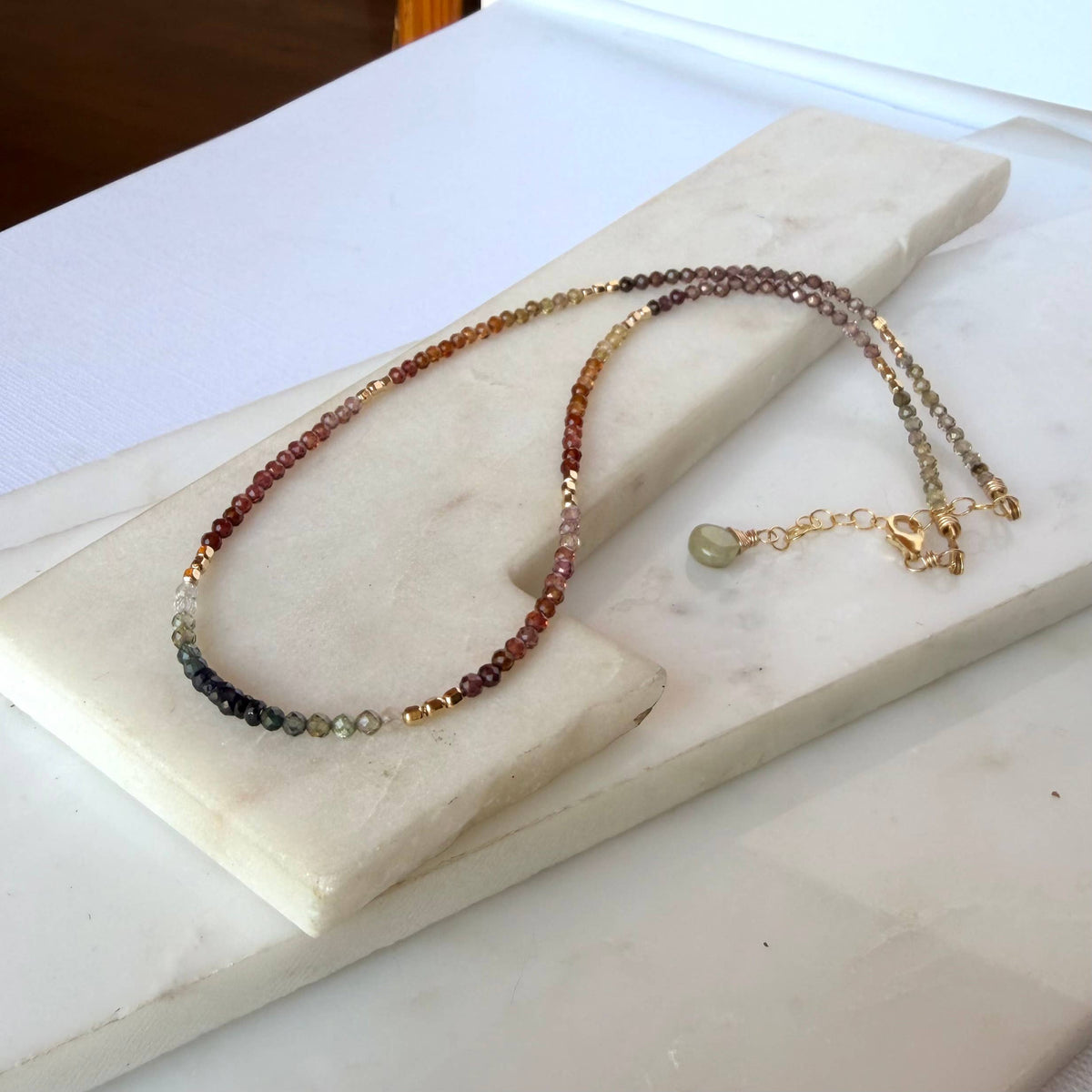Tunduru Sapphire Beaded Gemstone Necklace