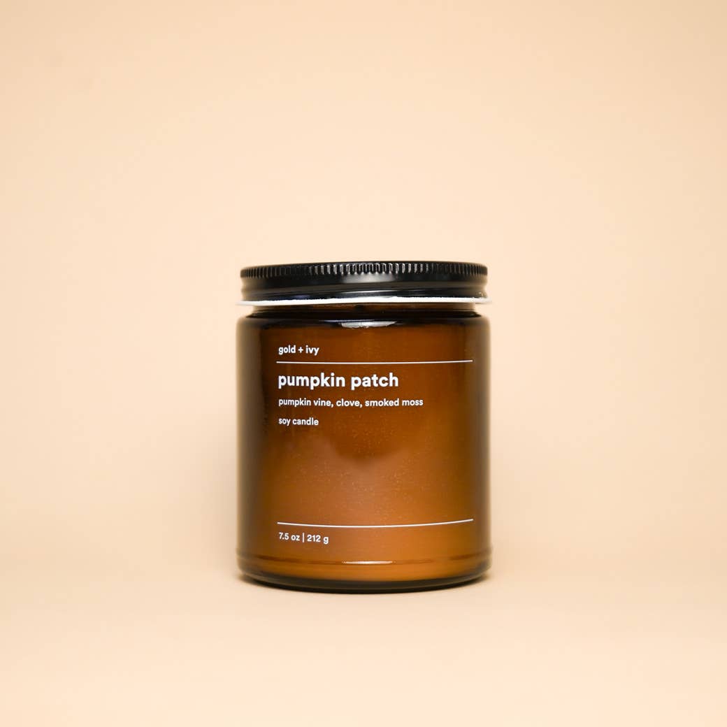 Pumpkin patch soy candle  |  pumpkin vine, clove, smoked moss